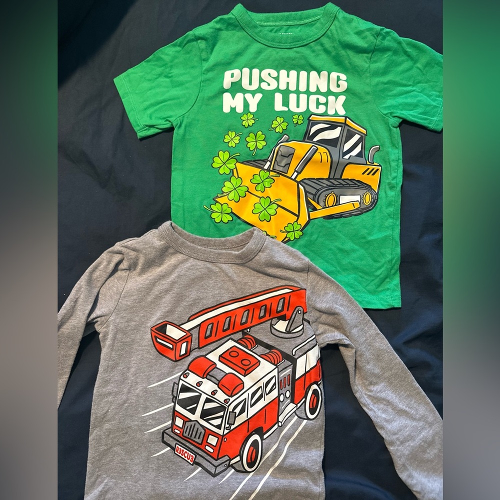 Children’s Place Shirts 3 T - St Patrick’s Day & Firetruck